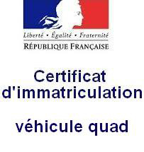 Assurance Quad certificat d'imatriculation carte grise